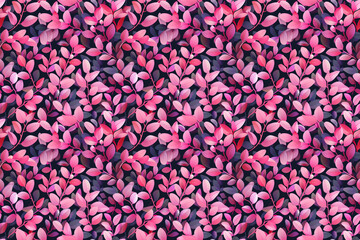 A pink and purple leafy patterned background with pink leaves