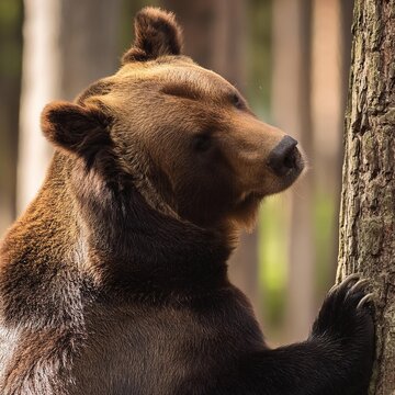 brown bear mammal animal, AI generated