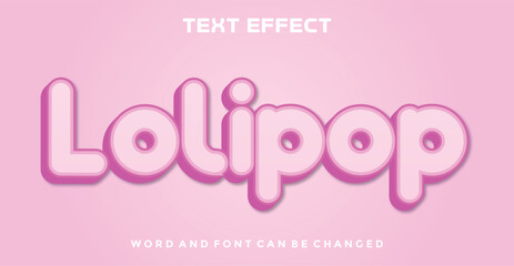 Lollipop editable text effect