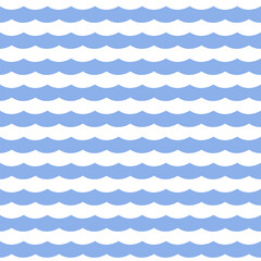 Sea waves background. Seamless sea water simple pattern. Simple vector.