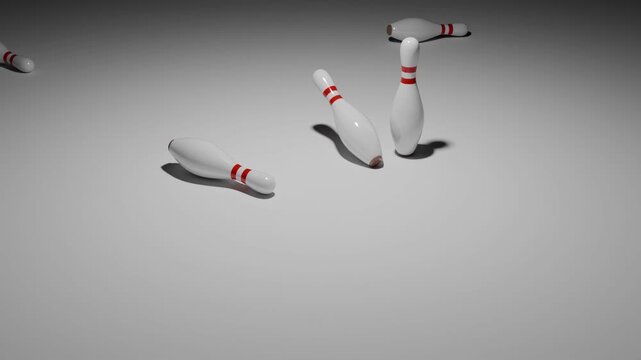 Bowling loop 3D unsatisfying animation