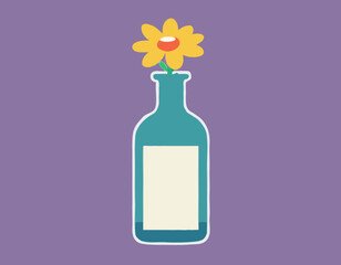 Essence bottle with a flower