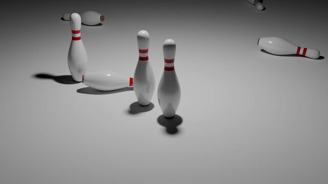 Bowling loop 3D unsatisfying animation