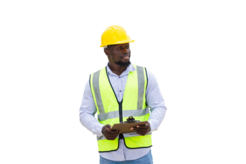 Engineer man, worker in hard hat