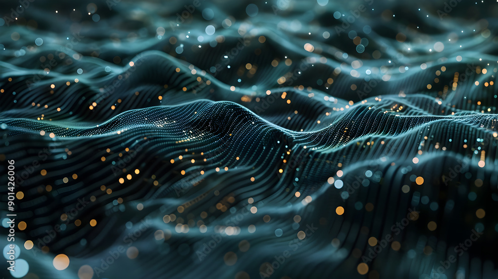 Poster neural networks and ai, digital storages, sound and graphic forms. generative ai.