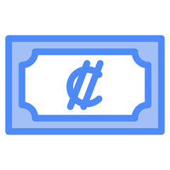 rican colon, banknote, country, money, cash Icon