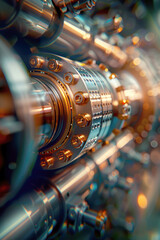 hadron collider and particle decay. AI generative.