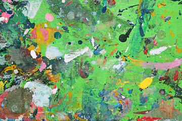 Abstract watercolor painted on wooden plank for background or banner