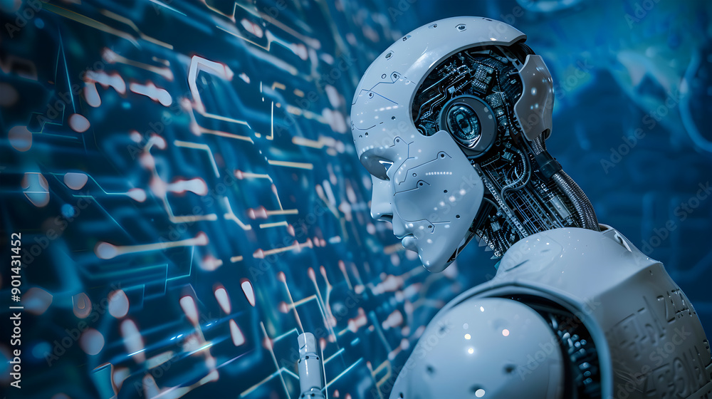 Poster tech marvels- artificial intelligence. generative ai.
