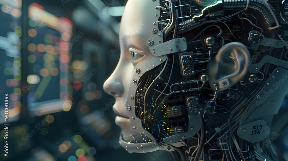 Poster tech marvels- artificial intelligence. generative ai.