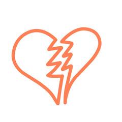 love broken heart symbol