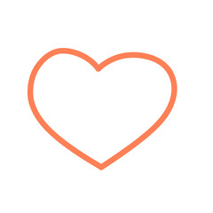 Hand drawn heart, vector love symbol
