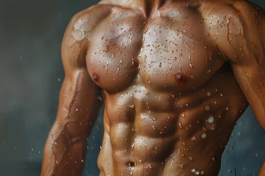 Muscular Competitor Following a Rigorous Muscle-Building Routine Dedicated to Strength, Fitness, and Achieving Peak Physical Performance