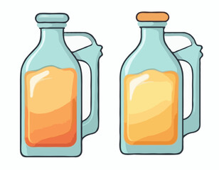 Oil bottle beauty icon isolated