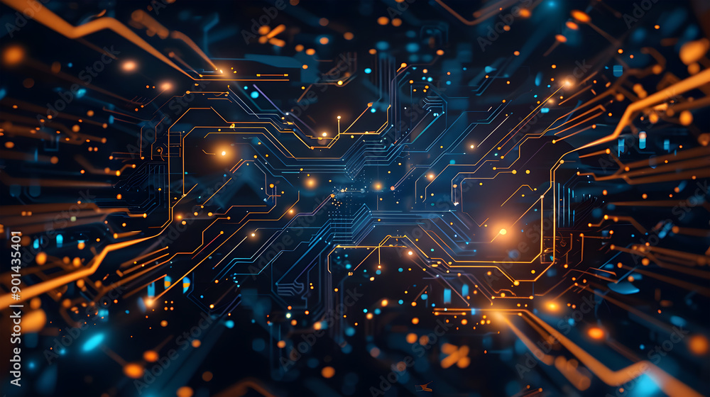 Poster vector illustration abstract technology background design. generative ai.