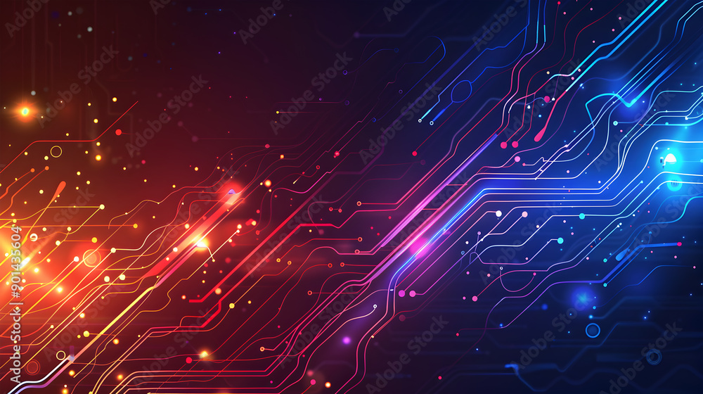 Aufkleber vector illustration abstract technology background design. generative ai.