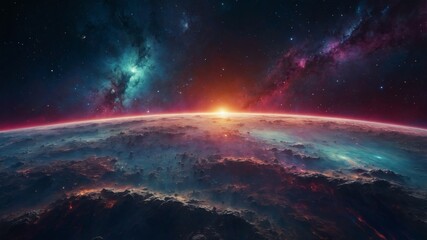 High-Quality Space-Themed Background with Vibrant Colors Concept Space, Background, High-Quality, Vibrant Colors.