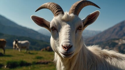 Obraz premium Eid Ul Adha Goat with Beautiful Background.