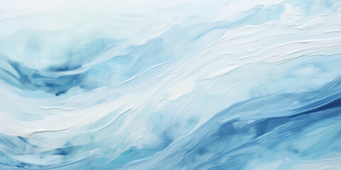 Obraz premium Dynamic abstract ocean wave texture. Serene beautiful sea. Calming visual experience. Swirling patterns, gentle curves, seascape. Painting background.