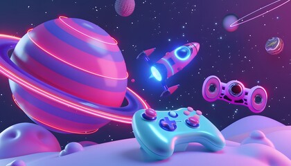 space, illustration, cartoon, vector, star, moon, night, planet, sky, water, nature, fish, stars, light, blue, art, alien, color, sea, design, fantasy, ufo, earth, rocket, butterfly