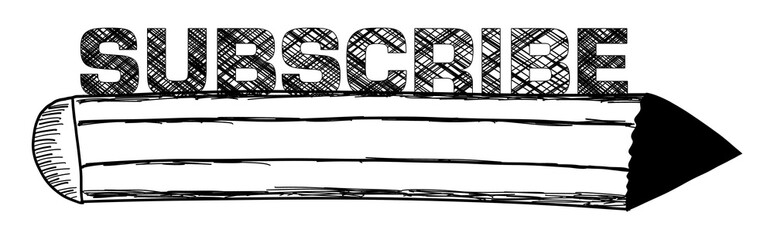 Subscribe Pencil Scribble Texture Text 