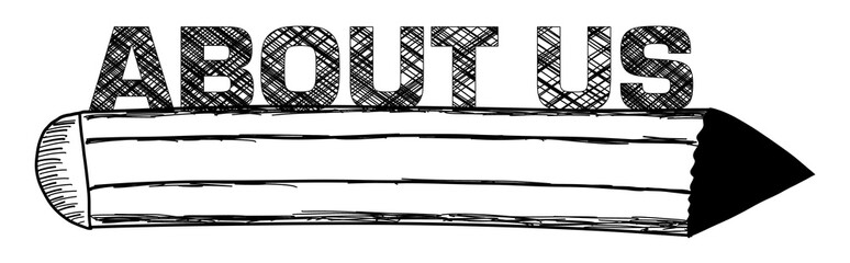 About Us Pencil Scribble Texture Text 