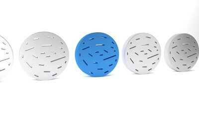 Blue Planet Venus icon isolated on white background. Minimalism concept. 3D render illustration