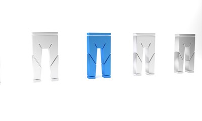 Blue Wetsuit for scuba diving icon isolated on white background. Diving underwater equipment. Minimalism concept. 3D render illustration