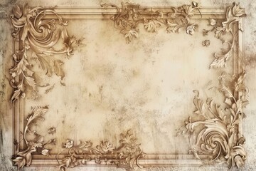 Fototapeta premium Vintage frame graphic backgrounds painting graphics.