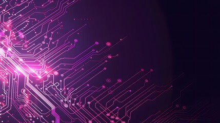 Obraz premium purple circuit board background
