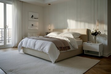 White bedroom's background
