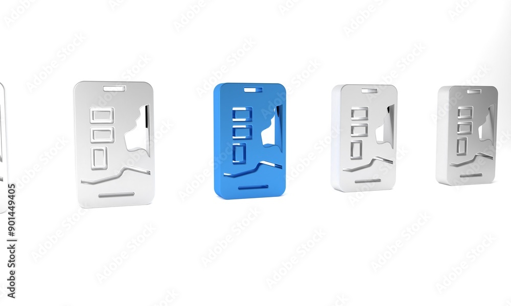 Poster blue infographic of city map navigation icon isolated on white background. mobile app interface conc