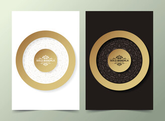 luxury cover background with mandala texture