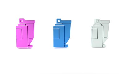 Colorful Cream or lotion cosmetic tube icon isolated on white background. Body care products for woman. Minimalism concept. 3D render illustration