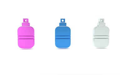 Fototapeta premium Colorful Perfume icon isolated on white background. Minimalism concept. 3D render illustration