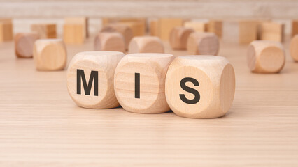 the word cubes formed MIS It's an abbreviation for Management Information System © Maks_Lab