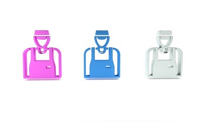 Colorful Seller icon isolated on white background. Minimalism concept. 3D render illustration