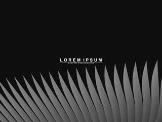 Abstract futuristic dark black background with wave design. Realistic 3d wallpaper with luxurious flowing lines. Perfect background for posters, websites, brochures, banners, applications, etc.