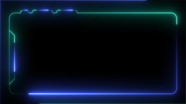 Futuristic HUD Interface Screen Design. Sci-Fi Virtual Reality Technology View Display. Glitch hud interface, HUD Hi-Tech Futuristic Display, virtual monitor for games.Tech and science Looped HUD