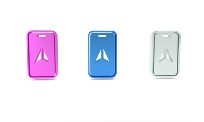 Colorful Infographic of city map navigation icon isolated on white background. Mobile App Interface concept design. Geolacation concept. Minimalism concept. 3D render illustration