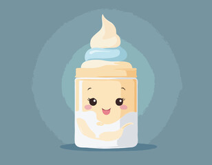 Vector illustration of baby cream
