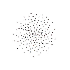 Poppy Seed Icon, Scattered Blue Poppyseed Pile, Small Culinary Grains, Tiny Seeds, Oilseed Sprinkles for Cooking, Poppy Seed Isolated on White Background