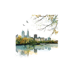 urban vector illustration.ai generated