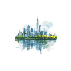 urban vector illustration.ai generated
