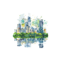 urban vector illustration.ai generated