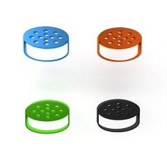 Colorful Water sensor icon isolated on white background. Minimalism concept. 3D render illustration