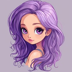 This charming anime portrait captivates with vibrant hues and brings a whimsical girl character to life in stunning detail.