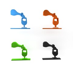 Colorful Wine tasting, degustation icon isolated on white background. Sommelier. Smells of wine. Minimalism concept. 3D render illustration