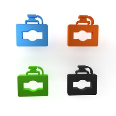 Colorful Cardboard box of wine icon isolated on white background. Minimalism concept. 3D render illustration