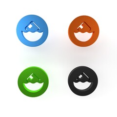 Colorful Carton cardboard box icon isolated on white background. Box, package, parcel sign. Delivery and packaging. Minimalism concept. 3D render illustration